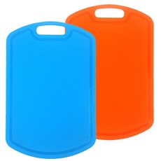 HANALIVING TPU 彩色砧板 2件組, 藍色, 橘色, 2個
