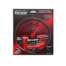 櫻花木工圓鋸片 180 x 2.0 mm 60T HCGS-18060, 1個