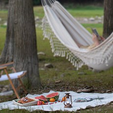 러브트리스 감성캠핑 아웃도어 캠핑 매트 방수매트 포함, 화이트