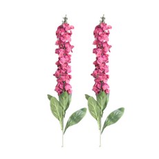 Ruby Coco 人造花室內裝飾 紫羅蘭 2入, 玫瑰紅, 2個