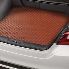 GMZ MOTORS 菱格紋皮革後車廂墊全套組, 現代 The New Grandeur IG (2019年 ~ 2022年), 棕色