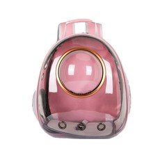 Jinho 寵物透明膠囊太空船後背包, 粉紅色