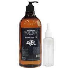 SECRET DERM 基礎按摩油 1000ml+按壓頭+分裝空瓶 100ml, 1L, 1組