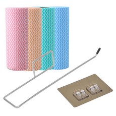 多用途清潔抹布 4種 20*30cm+支架組合 PK127, 1組, 4捆