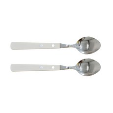 Cozy Table 休閒握柄甜點湯匙, 白色, 2個