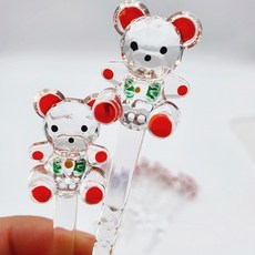 小熊市场餐叉, 紅色的, 2個