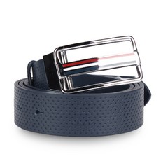 luxgolf 百搭休閒皮帶扣皮革腰帶 LXA62, 海軍藍