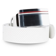 luxgolf 百搭休閒扣環皮革皮帶 LXA63, 白色