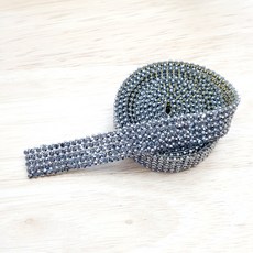 Beads Life 熱熔排鑽 10mm x 90cm, 黑膽石, 1個