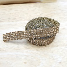 Beads Life 熱熔排鑽 10mm x 90cm, 棕色, 1個