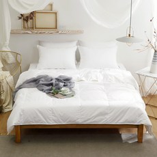 LASELENE 絎縫鵝絨被 440g, 白色