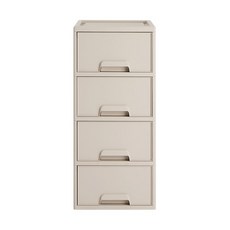 하우스레시피 소프트 이동식 서랍장 베이직 4단, 그레이