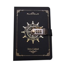 復古秘密日記秘密日記本, 黑色的, 1個