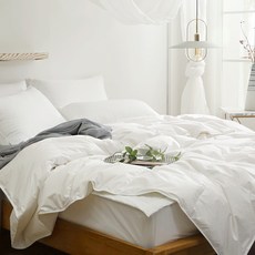 LASELENE 匈牙利 90 鵝絨被 220g, 白色