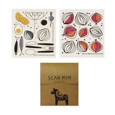 SCAN MOM 瑞典抹布 3種組 春季聯合, 1套