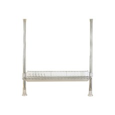 頂天立地單層餐具瀝水架, 銀
