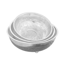 4BNK 18-8不鏽鋼沖孔瀝水籃3件組, 單一顏色