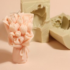 AngleThing 鬱金香花束雙面立體矽膠模具, 單色