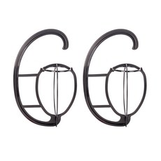 MEO 高級假髮專用支架 衣櫃衣架 掛式 男女通用, 黑色, 2個