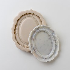 現代歐洲風格托盤燭台矽膠模具, 2號 可愛花朵圖案