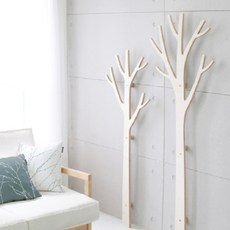 상상후 노르웨이숲 작은가지 스탠드 옷걸이, 내추럴