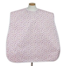 클린유니폼 방수 성인용 턱받이 목걸이형, 핑크 도형, 1개