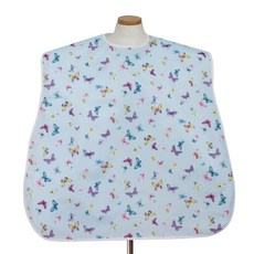 클린유니폼 방수 성인용 턱받이 목걸이형, 청색 나비, 1개