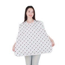 클린유니폼 방수 성인용 턱받이 목걸이형, 평범한 도트, 1개