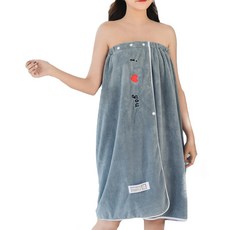 Market Pio I Love You 毛巾浴袍, 灰色, 1個