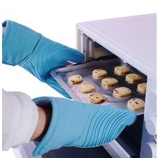 SOLID ROOM 矽膠耐熱廚房手套 2入組, 綠色, 1套