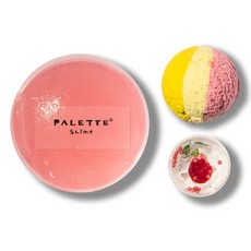 調色板史萊姆漿果配方覆盆子冰糕木膠史萊姆 200ml + 25ml + 勺, 混色