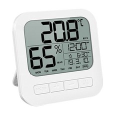 Rebeki廚房多合一溫濕度計, 白色的, 1個