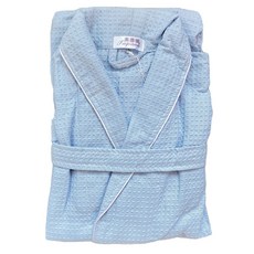 男士飯店式棉質浴袍 XXL, 藍色, 1個