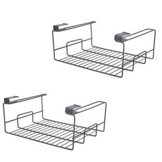 CleanArt plus Decozin 深色夾式水槽下上層架 2入, 深灰色, 2個