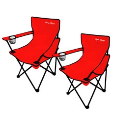 Keystone露營戶外露營椅, 紅色, 2個