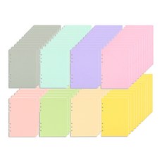 PAPERIAN 6孔A5厚彩紙 8種 12入, 96張