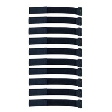 디마운트 간편 자전거 탄성 벨크로 스트랩, 블랙, 10개