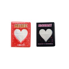 하트 콜렉트북 2단 포카 포토카드 바인더 2종 세트, MINE 레드, MONMET 블랙, 64매