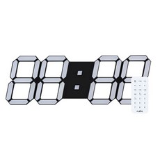 대형 스마트 LED 벽시계, 블랙