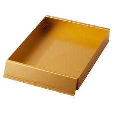 一體式名牌插烘焙點心托盤 大, 金色, 1個