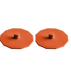 마카롱 실리콘 머그잔 뚜껑, 오렌지, 2개