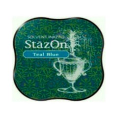 스테이즈온 미디 스탬프 유성 잉크패드 SZM-63, Teal Blue, 1개