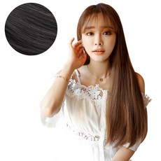 하이유니 긴생머리 붙임머리 헤어피스 60cm 3p, 브라운블랙, 1개