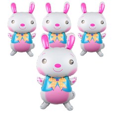 MEO 생일 파티 장식 이벤트 대형 토끼 4p, 혼합색상, 1개