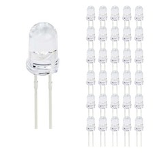 Innotime 5mm 圓形 LED 燈 0.05W ULP-YLX37A-30 黃色, 白色, 100個