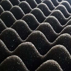 ALLFOAM 雞蛋盤型 50T 非黏著 非阻燃 隔音海綿, 黑色, 2個