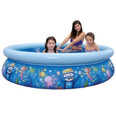 SunClub 3D充氣式泳池, 天藍+海藍