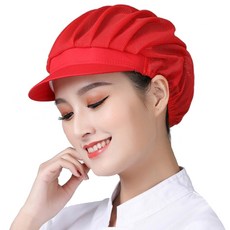 多用途網紗衛生帽 M03, 紅色, 3個