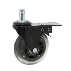低噪音聚氨酯軸承輪 75mm 環狀剎車型, 1個