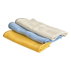 粉彩雙層紗廚房抹布 3件組, 1套